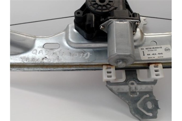 Recambio de mecanismo elevalunas trasero derecho para nissan qashqai ii (j11e) referencia OEM IAM 827004EA0A02  