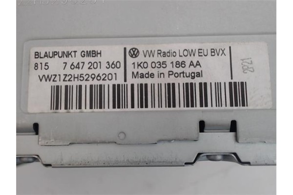 Recambio de radio / cd para volkswagen passat berlina (3c2) 2.0 tdi 16v referencia OEM IAM 1k0035186aa 7647201660 
