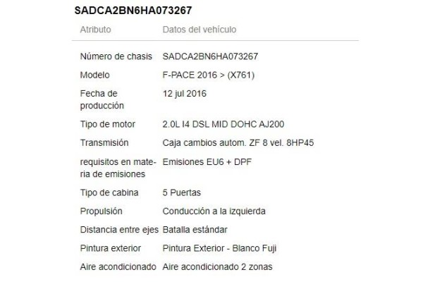 jaguar f-pace del año 2016