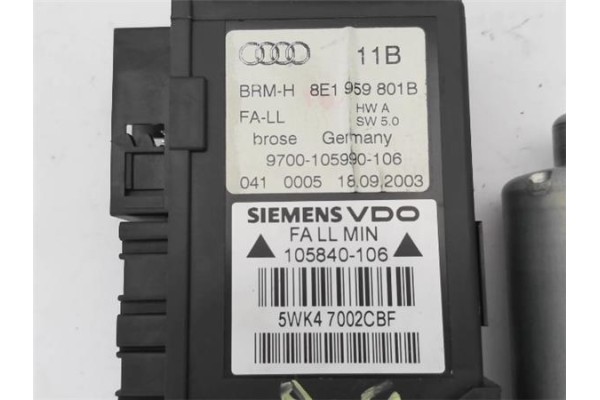 Recambio de motor elevalunas delantero izquierdo para audi a4 berlina (8e) 1.9 tdi (96kw) referencia OEM IAM 8E1959801G  