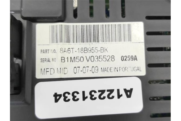 Recambio de display para ford fiesta vi 1.25 referencia OEM IAM 8A6T18B955UB  