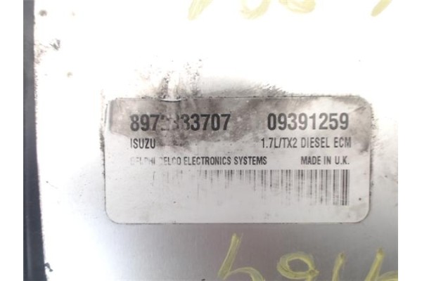 Recambio de centralita para opel corsa c 1.7 club referencia OEM IAM 8972333707  