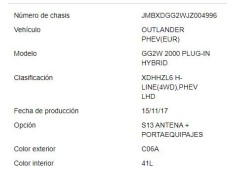 mitsubishi outlander (gf0/gg0) del año 2018
