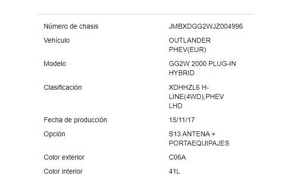 mitsubishi outlander (gf0/gg0) del año 2018