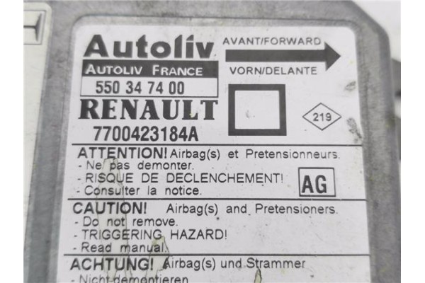 Recambio de centralita airbag para renault megane i (ba0/1_) 1.6 e (ba0f, ba0s) referencia OEM IAM 7700423184A 550347400 