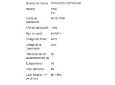 volkswagen polo iii (6n1) del año 1998