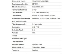 ford escort vii (gal, aal, abl) del año 1996