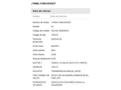 toyota iq (nuj1/ngj1/kgj1) del año 2009