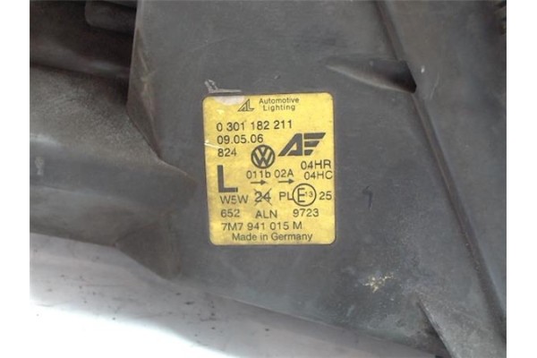 Recambio de faro delantero izquierdo para seat alhambra (7v9) referencia OEM IAM 7M7941015N 0301182211 