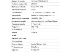 ford focus (daw, dbw) del año 2003
