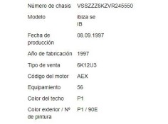 seat ibiza (6k1) del año 1997