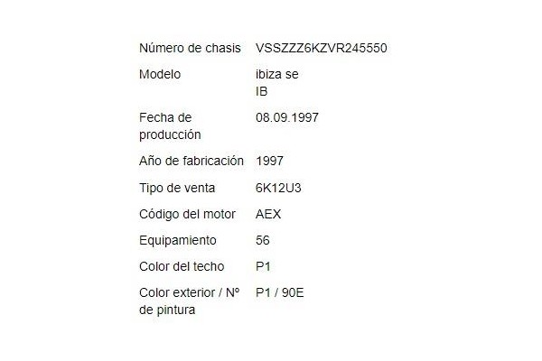 seat ibiza (6k1) del año 1997