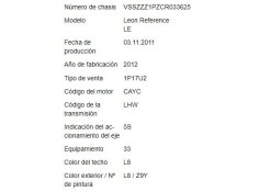 seat leon (1p1) del año 2012