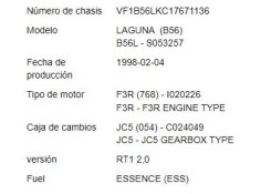 renault laguna (b56) del año 1998