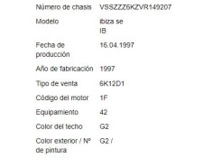 seat ibiza (6k1) del año 1997