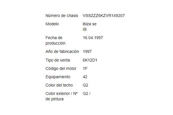 seat ibiza (6k1) del año 1997