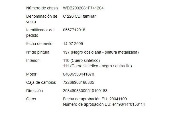 mercedes-benz clase c (bm 203) familiar del año 2005