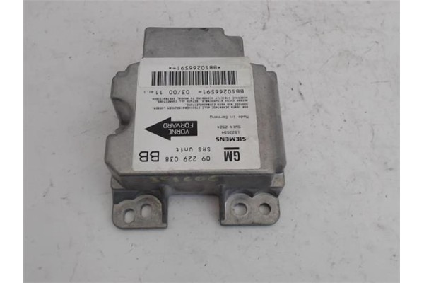 Recambio de centralita airbag para opel corsa c referencia OEM IAM 9229038 BBS0266591 