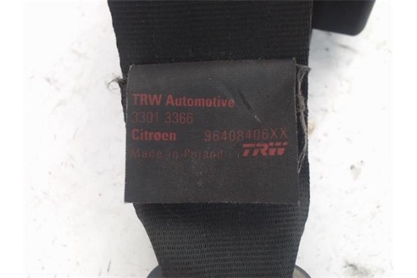 Recambio de cinturon seguridad delantero derecho para citroen c3 1.4 hdi referencia OEM IAM 96408406xx  