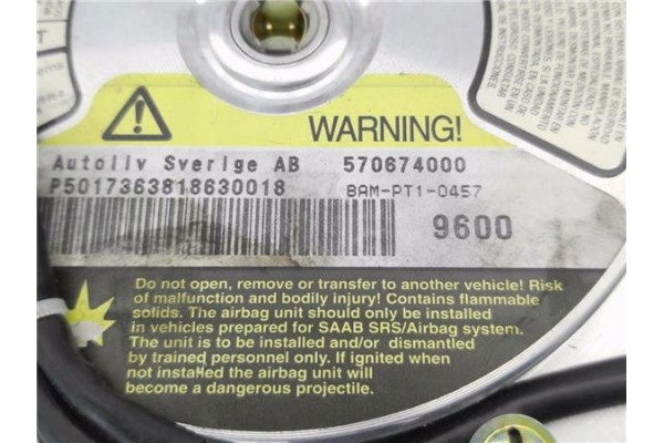 Recambio de airbag volante para saab 9-3 berlina 2.0 s turbo referencia OEM IAM 570674000  