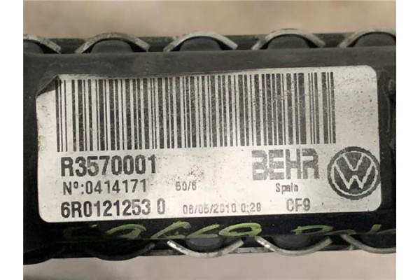 Recambio de radiador agua para volkswagen polo v (6r1) 1.4 advance referencia OEM IAM 6R0 121 253  