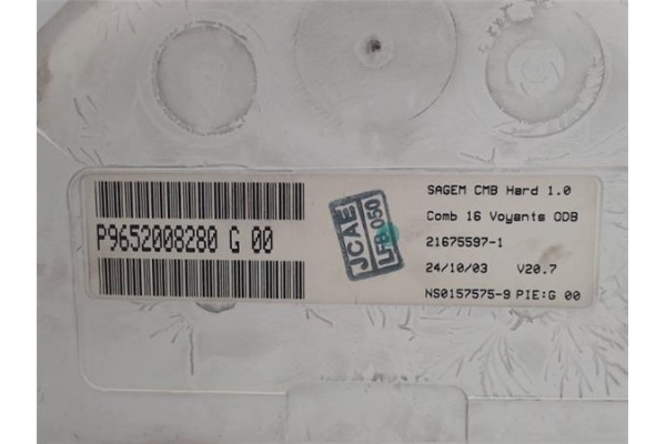 Recambio de cuadro completo para citroen c3 1.4 hdi referencia OEM IAM P9652008280G00  
