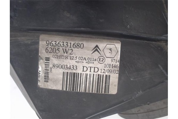 Recambio de faro delantero dcho para citroen saxo referencia OEM IAM 9636331680/6205W2 89003433 