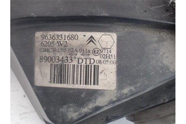 Recambio de faro delantero dcho para citroen saxo referencia OEM IAM 963633168/6205W2 89003433 