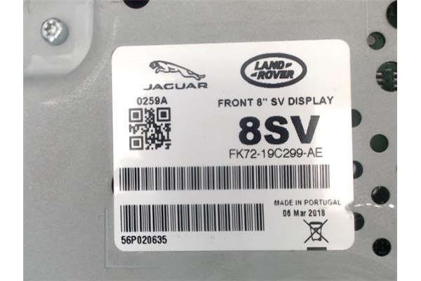 Recambio de pantalla para land rover discovery sport 2.0 basis fwd referencia OEM IAM FK7219C299AE  