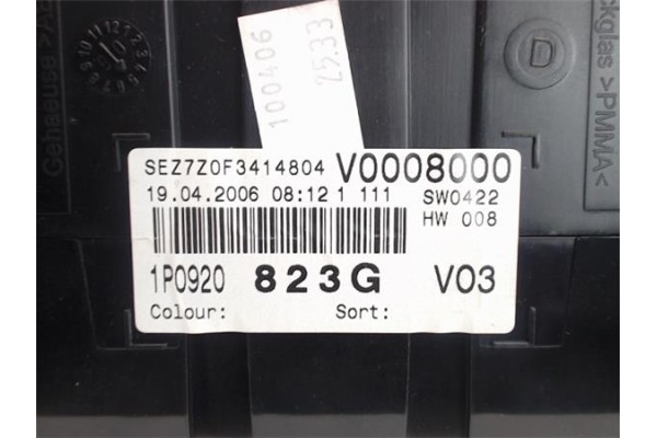 Recambio de cuadro completo para seat leon (1p1) 1.9 reference referencia OEM IAM 1P0920823G/HW008 V0008000/SW0422 