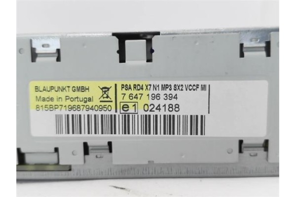 Recambio de radio / cd para citroen c5 berlina 2.0 audace referencia OEM IAM 9664513277 7647196394 