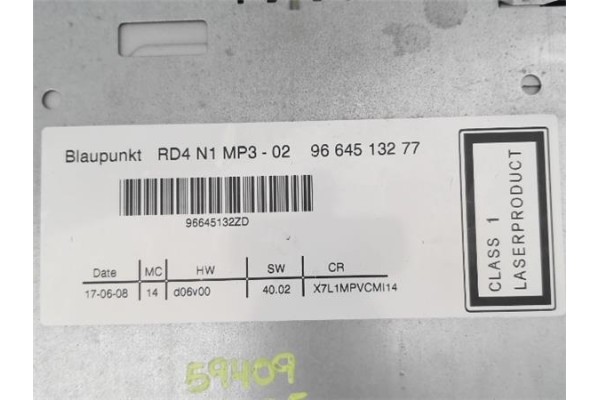 Recambio de radio / cd para citroen c5 berlina 2.0 audace referencia OEM IAM 9664513277 7647196394 