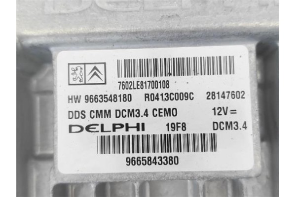 Recambio de centralita para citroen c5 berlina 2.0 audace referencia OEM IAM 9665843380 9663548180 