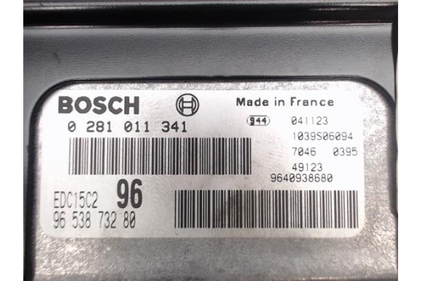 Recambio de centralita para peugeot 307 (s1) 2.0 xs referencia OEM IAM 9653873280/1039S06094 0281011341/9640938680 