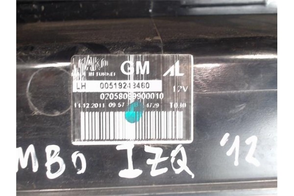 Recambio de piloto trasero izquierdo para opel combo d referencia OEM IAM 00519248460 02058099900010 