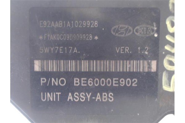 Recambio de nucleo abs para hyundai i10 (pa) 1.2 classic referencia OEM IAM 589100X510 BE6000E902 