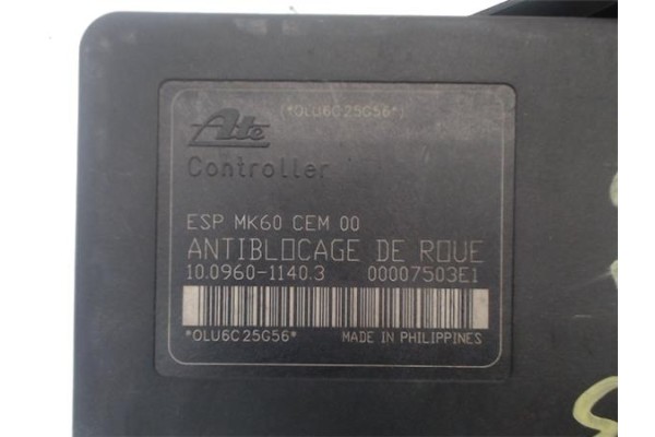 Recambio de nucleo abs para citroen c5 berlina 1.6 hdi (rc8hzb) referencia OEM IAM 9657061080  