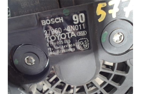 Recambio de alternador para toyota yaris (ksp9/scp9/nlp9) 1.4 d-4d referencia OEM IAM 270600N011 0124225055 