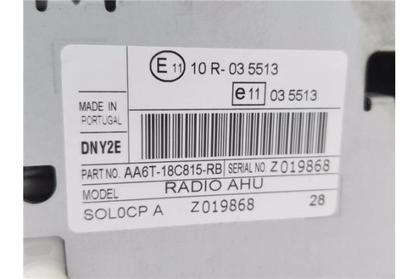 Recambio de autoradio para ford fiesta vi 1.6 tdci referencia OEM IAM E1110R035513 AA6T18C815RB 