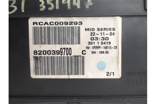 Recambio de cuadro completo para renault megane ii ranchera familiar (km0/1_) 1.9 dci referencia OEM IAM 8200399700 RCAC009293 