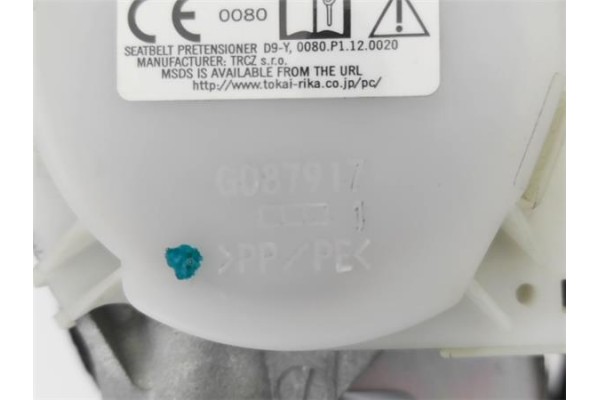 Recambio de cinturon seguridad delantero izquierdo para toyota aygo (kgb/wnb) 1.0 básico referencia OEM IAM 732200H021C3  