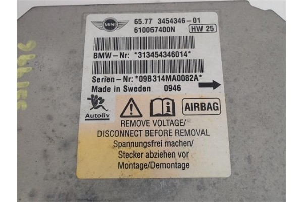 Recambio de centralita airbag para mini mini (r56) 1.6 cooper d referencia OEM IAM 313454346014 345434601 