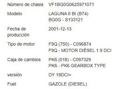 renault laguna ii (bg0) del año 2002