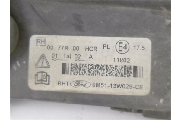 Recambio de faro delantero dcho para ford focus ii (da_) 1.6 tdci referencia OEM IAM 8M5113W029CE  