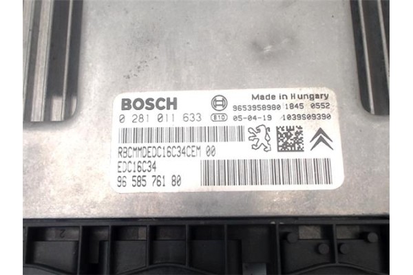 Recambio de centralita para peugeot 407 1.6 business line referencia OEM IAM 9658576180 1939AL 