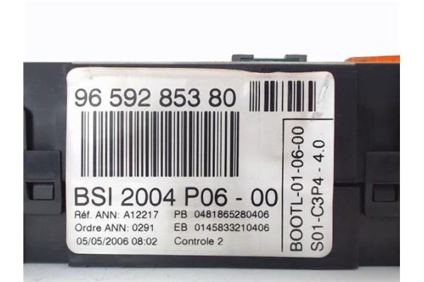Recambio de caja fusibles/rele para citroen c3 1.1 i referencia OEM IAM 9659285380  