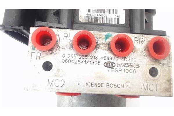 Recambio de nucleo abs para kia carnival 2.9 crdi referencia OEM IAM 589204D300 265235218 