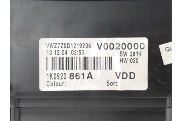 Recambio de cuadro completo para volkswagen golf v (1k1) 2.0 fsi referencia OEM IAM 1k0920861A  