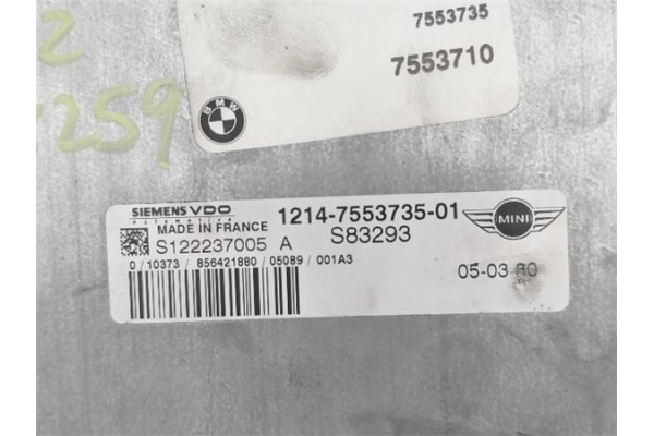 Recambio de centralita para mini cabrio (r52) 1.6 cooper referencia OEM IAM 1214755373501 S122237005A 