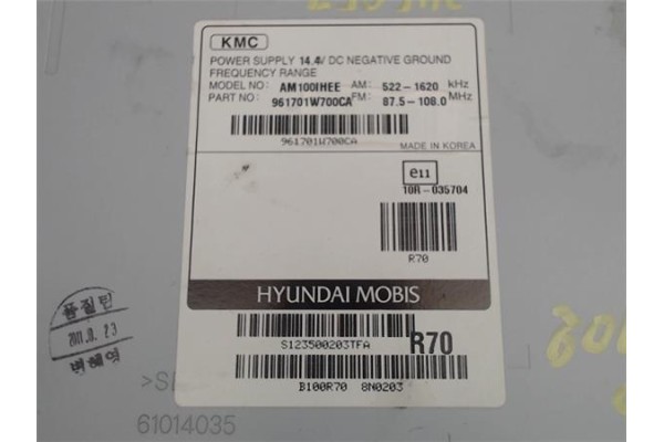 Recambio de radio / cd para kia rio (ub) 1.2 basic referencia OEM IAM   